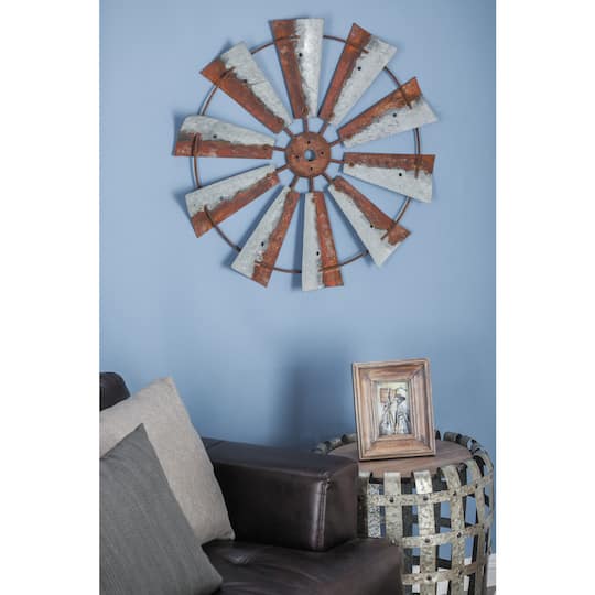 Brown Metal Farmhouse Wall Decoration